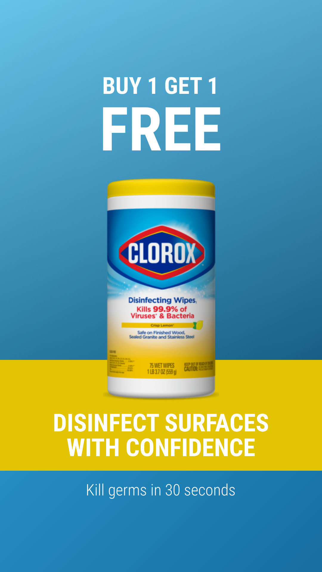 Clorox Kill Germs Bogo Deal