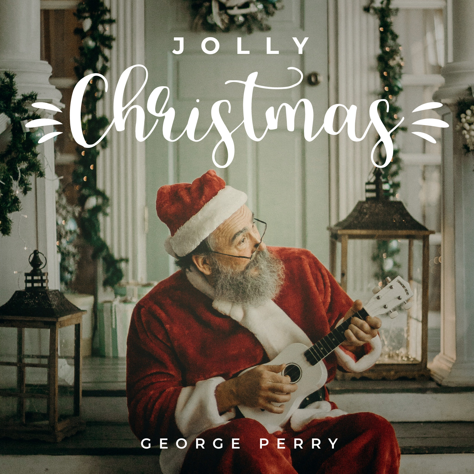 Santa Jolly Christmas Album Cover  1600x1600 template