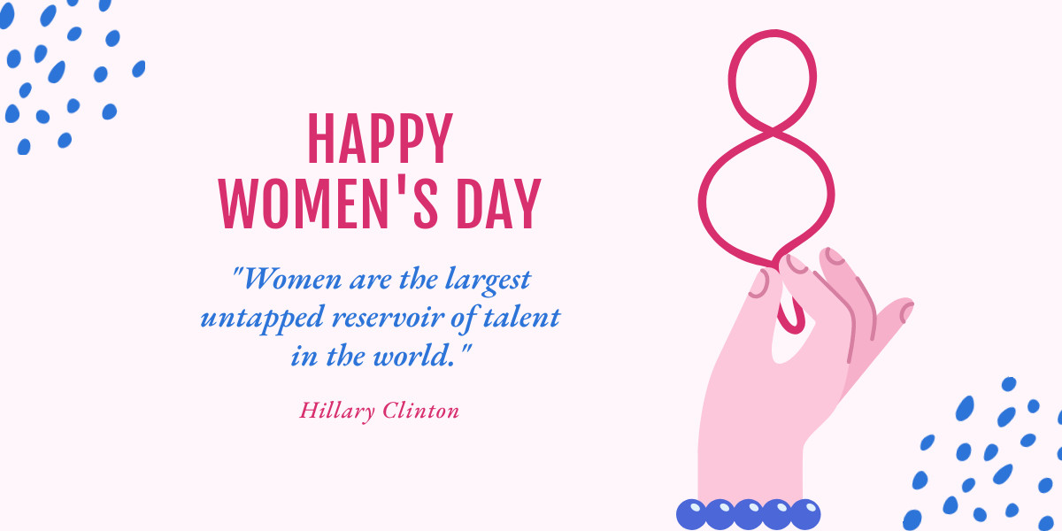 Happy Women's Day Talent Facebook Cover 820x360