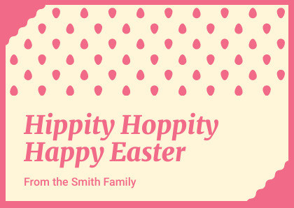 Hippity Hoppity Happy Pink Easter – Card Template  420x298 template preview