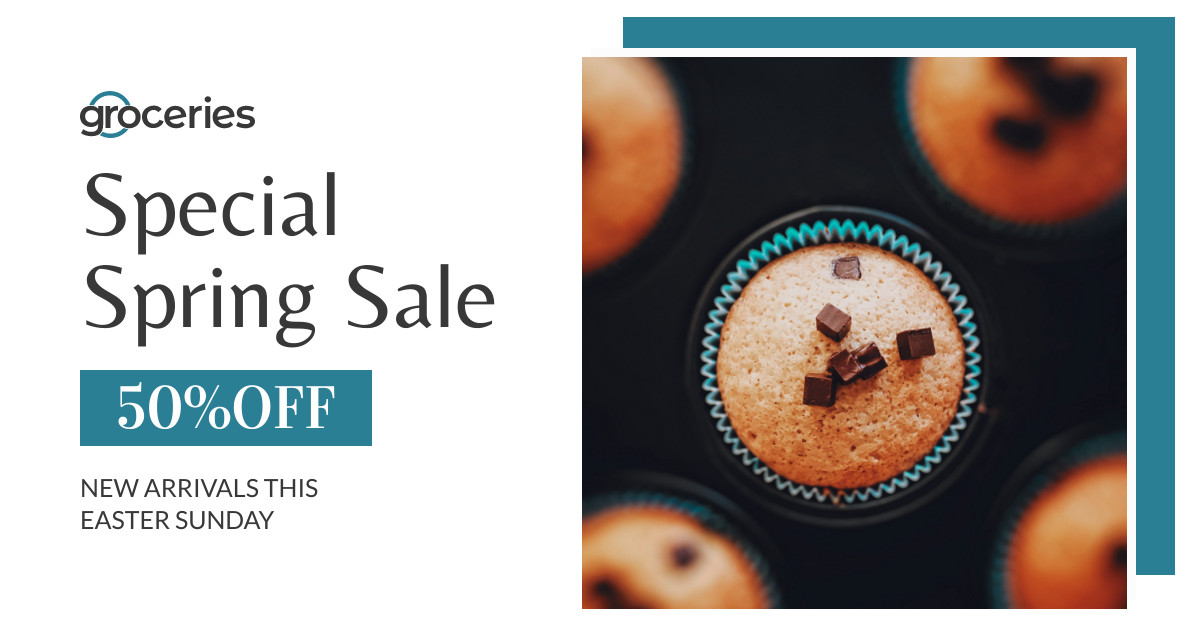 Special Muffin Spring Easter Sale Facebook Cover 820x360