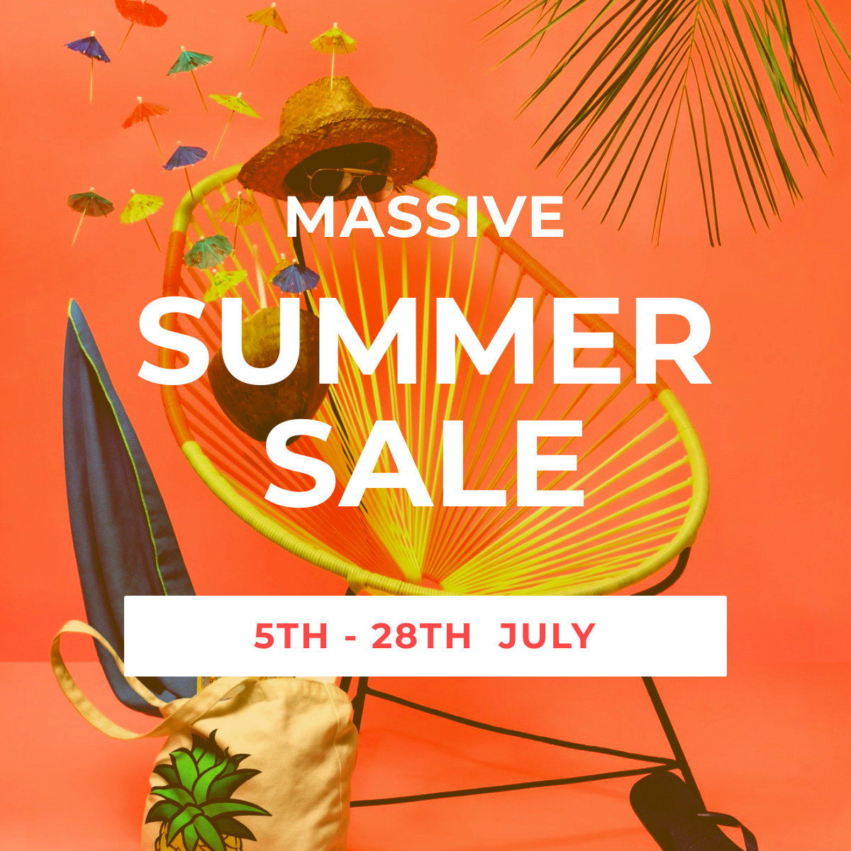 Massive Orange Summer Sale Inline Rectangle 300x250