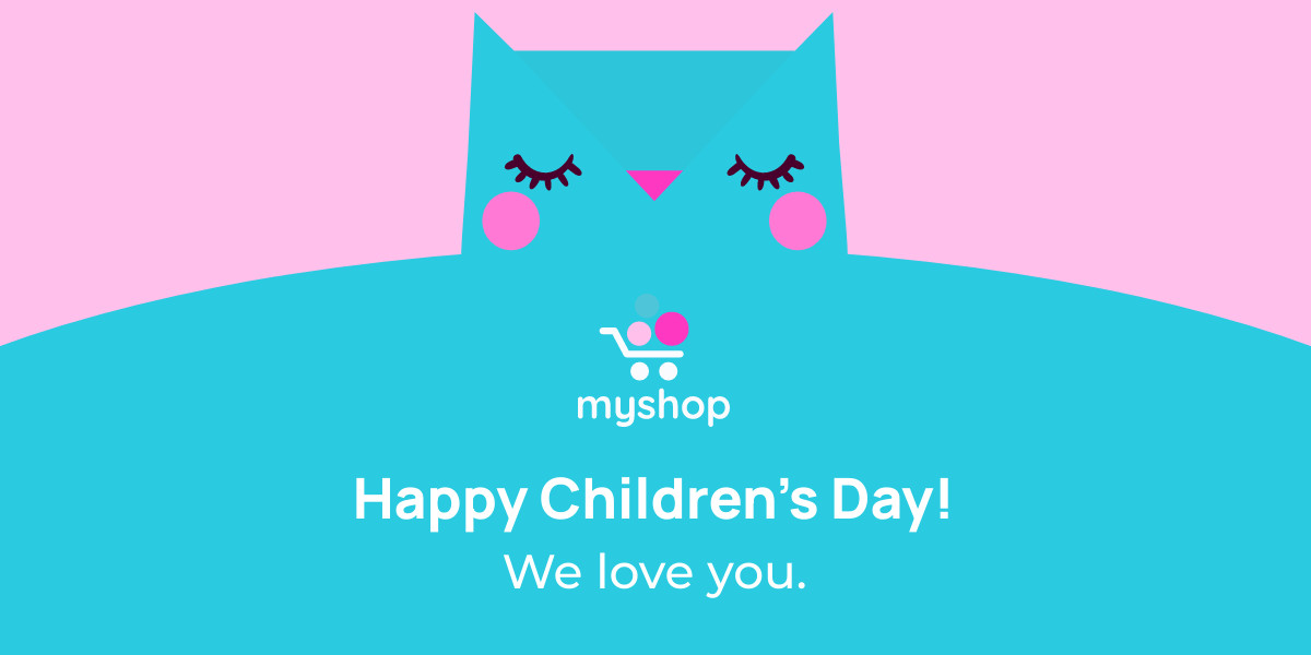 Happy Children's Day Blue Owl Facebook Cover 820x360