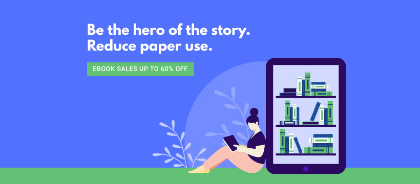 Reduce Paper Use Ebook Earth Day Sales Facebook Cover 820x360