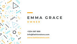 Yellow Fashion Store – Business Card Template 252x144