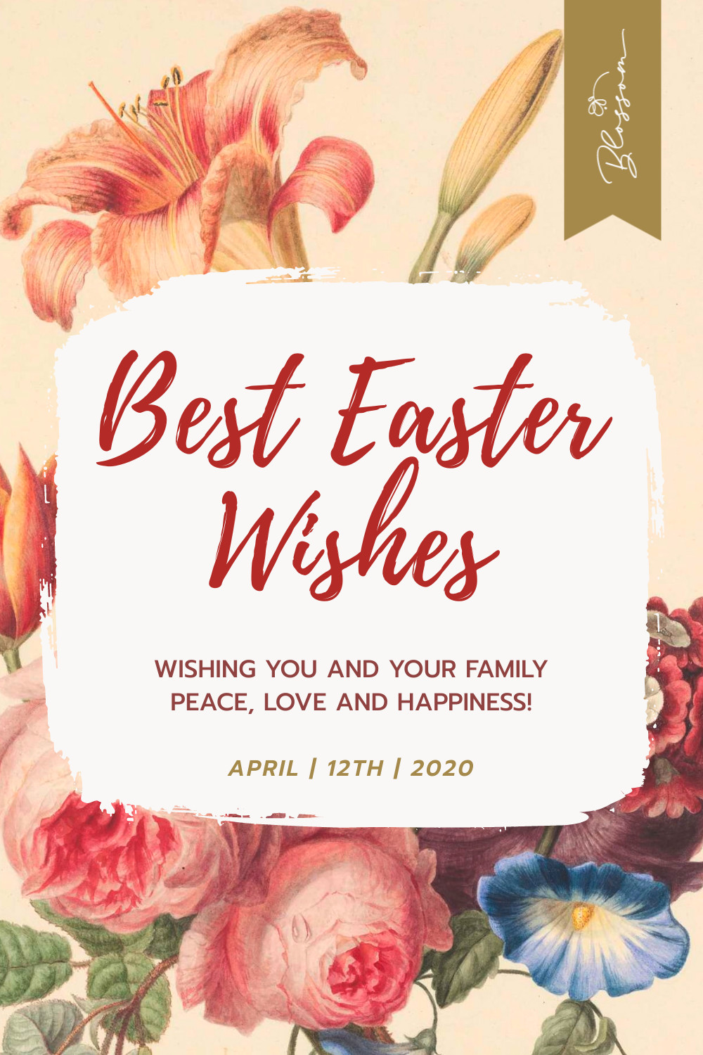 Watercolor Best Easter Wishes