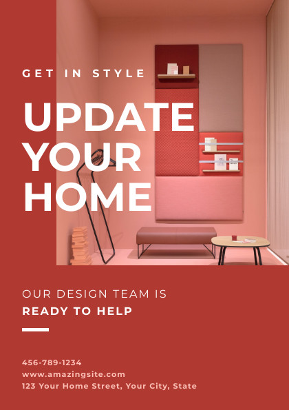 Update Your Red Home – Flyer Template  420x595