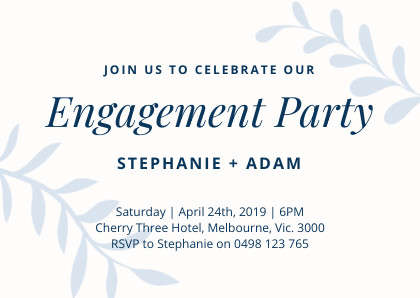 Stephanie & Adam Engagement – Card Template 420x298 template