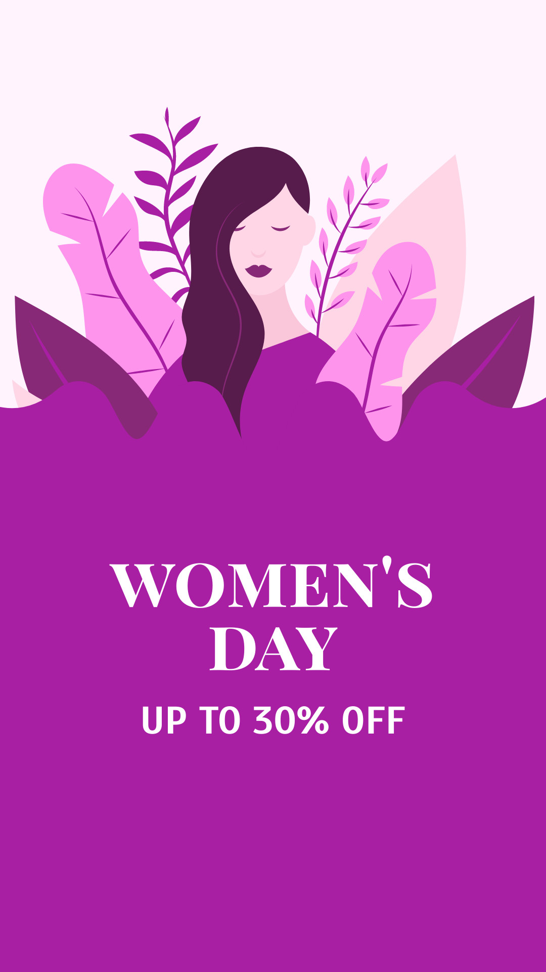 Purple Illustration Women's Day