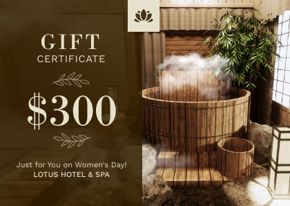 Women's Day Lotus Hotel & Spa Gift – Card Template 420x298 template