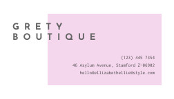 Betty Boutique Apparel – Business Card Template 252x144 template preview