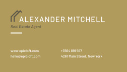 Gold Epicloft Real Estate Business – Card Template  252x144 template