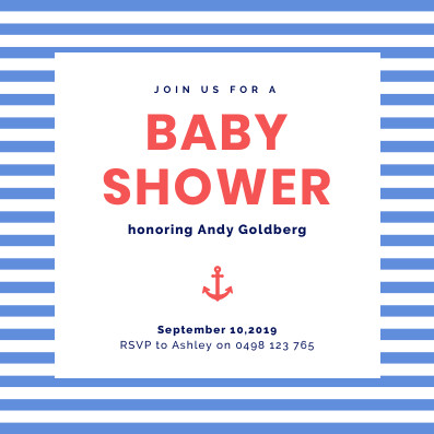 Andy Goldberg Baby Shower – Invitation Template 397x397 template