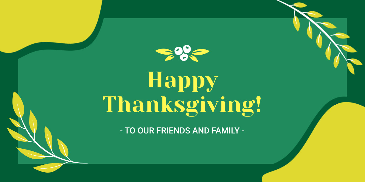 Happy Friends and Family Thanksgiving  Facebook Cover 820x360