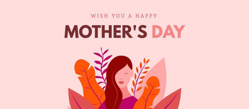 Wish You a Happy Mother's Day Facebook Cover 820x360