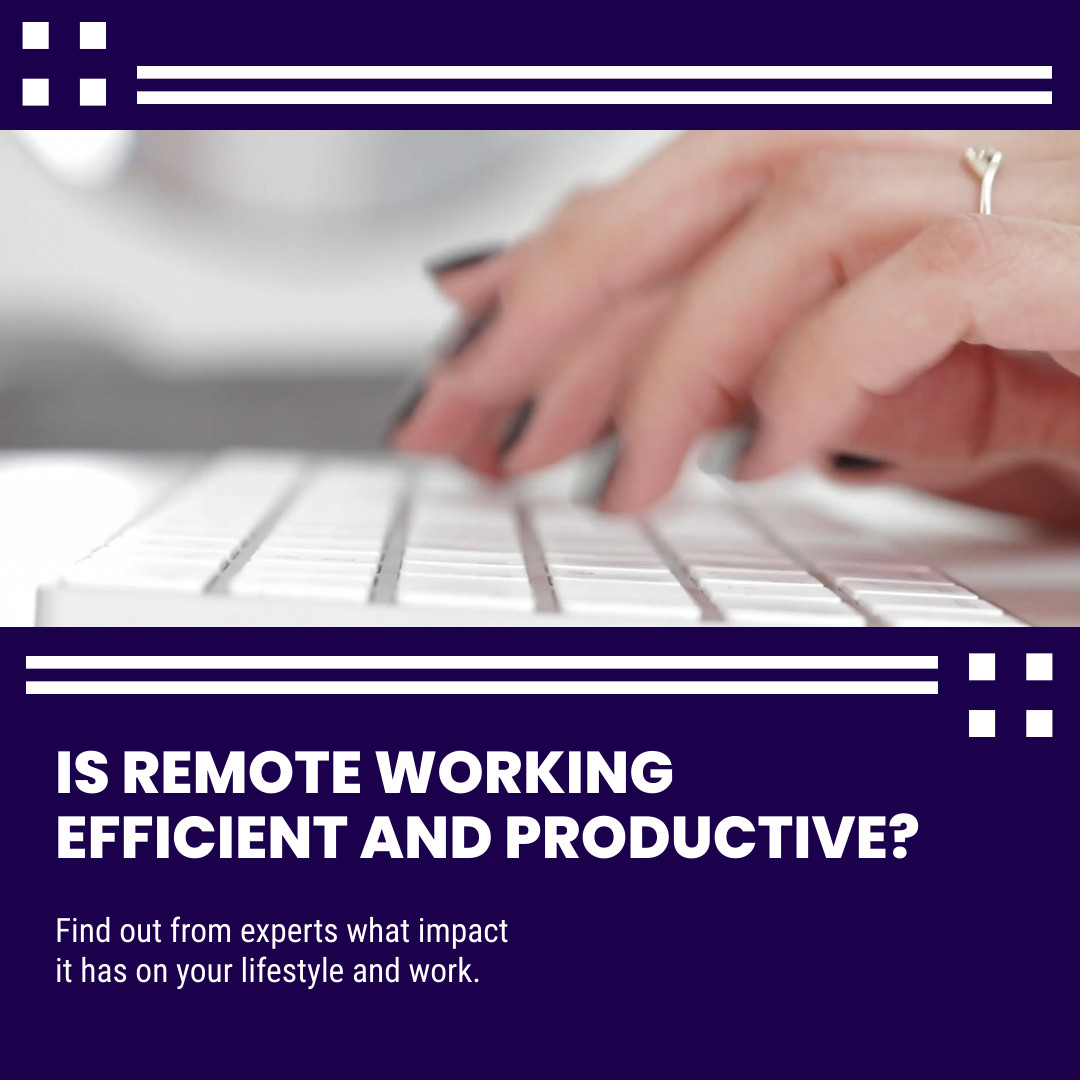 Efficient and Productive Remote Working Video Facebook Video Cover 1250x463