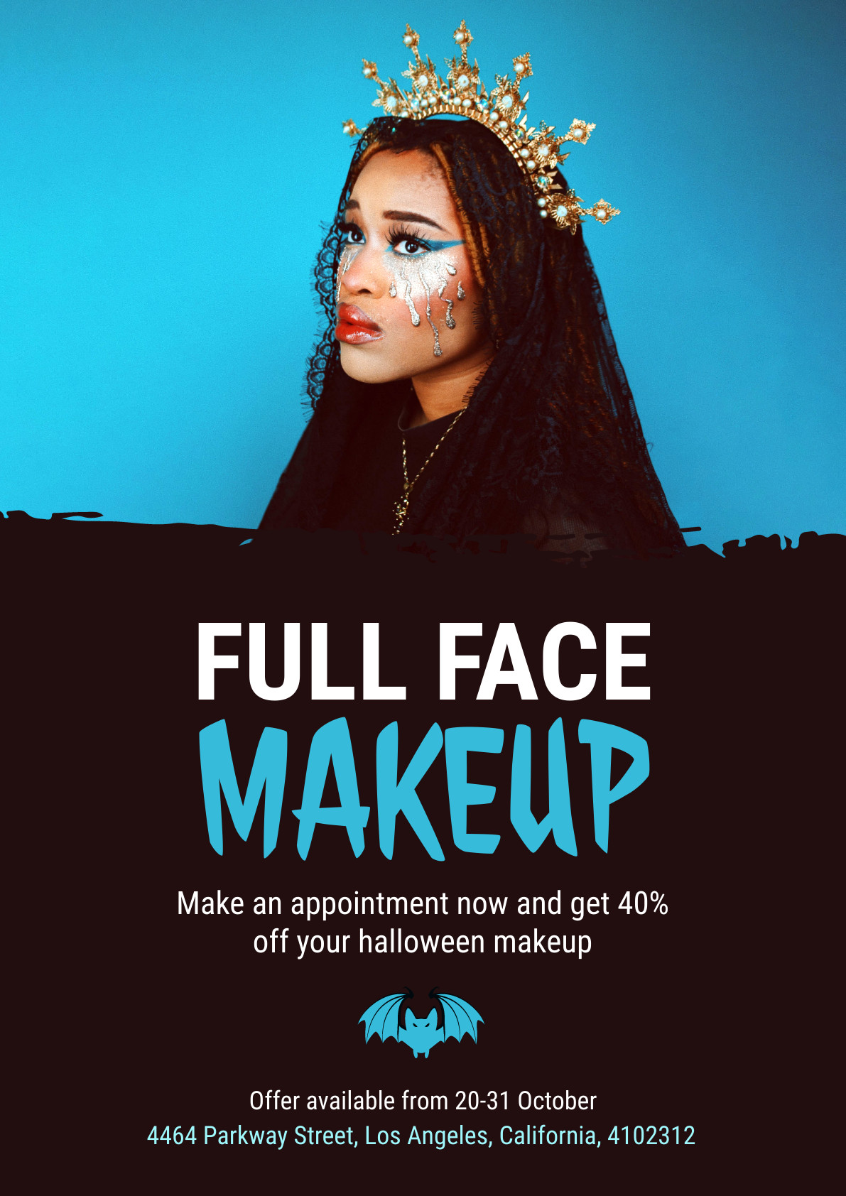 Full Face Halloween Makeup Poster 1191x1684