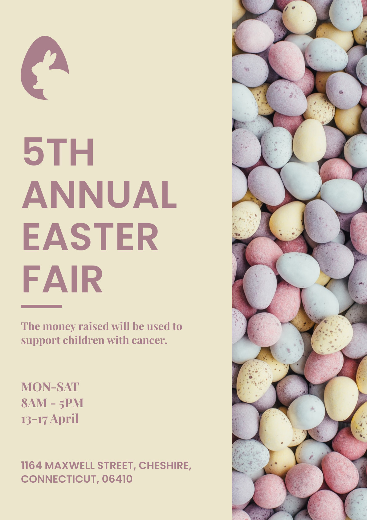 Pastel Eggs Annual Easter Fair – Poster Template 1191x1684