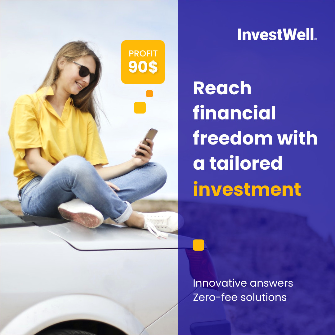 Financial Freedom with InvestWell 1080x1080 template