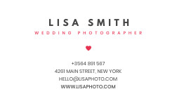 Lisa Smith Wedding Photographer – Business Card Template
