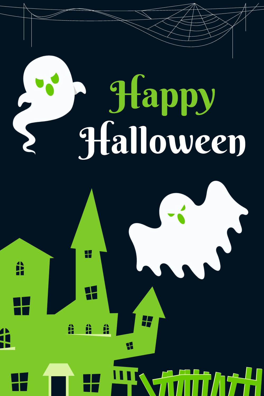 Happy Halloween with Ghosts