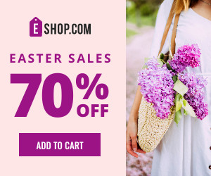 Purple Spring Easter Sales Inline Rectangle 300x250