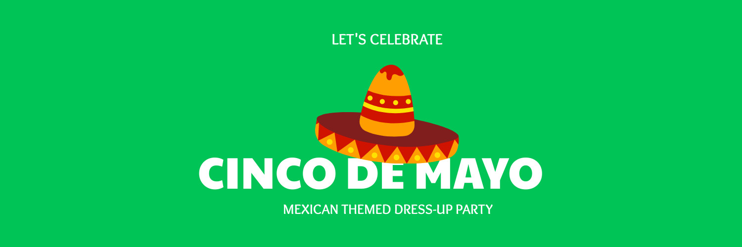 Cinco de Mayo Dress Up Party Facebook Cover 820x360