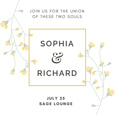 Join Us For The Union Of Two Souls – Invitation Template 397x397 template