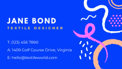 Jane Bond Textile Business – Card Template 252x144 template