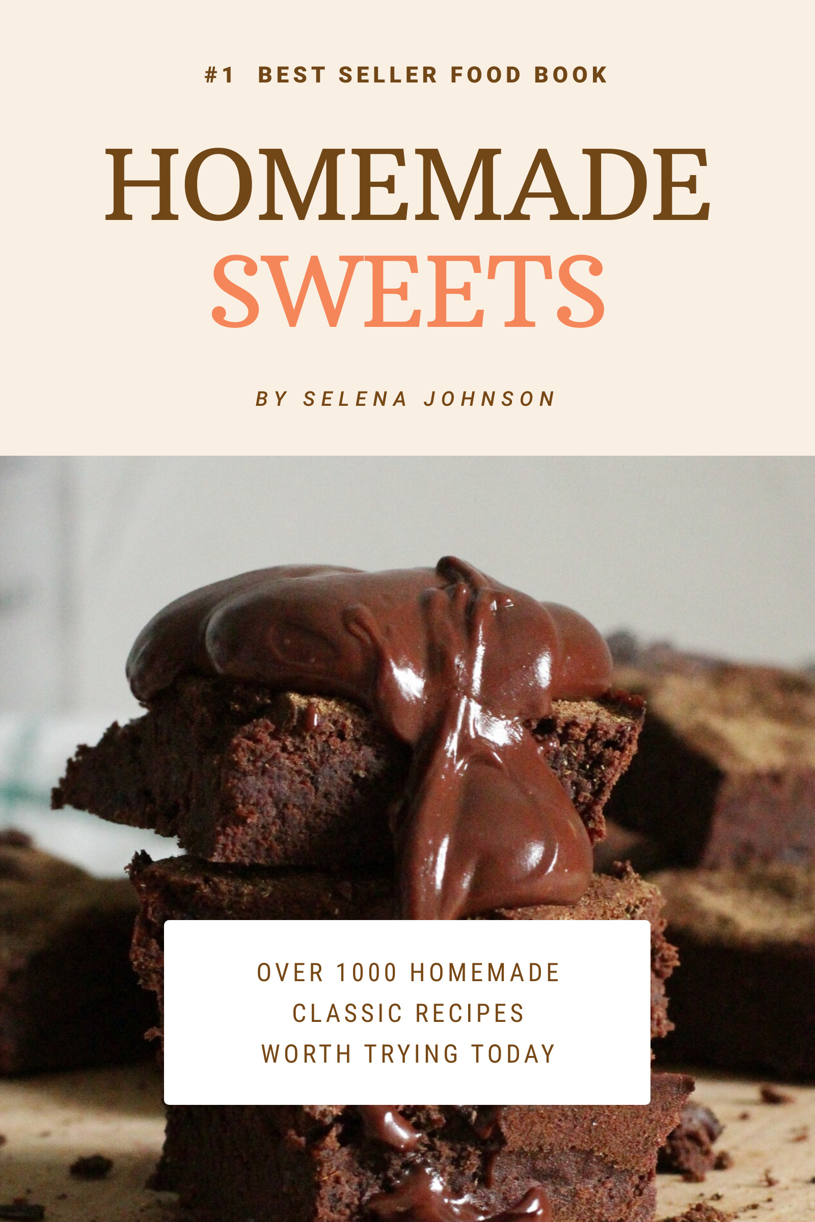 Homemade Sweets Selena – Book Cover Template 1600x2400 template preview
