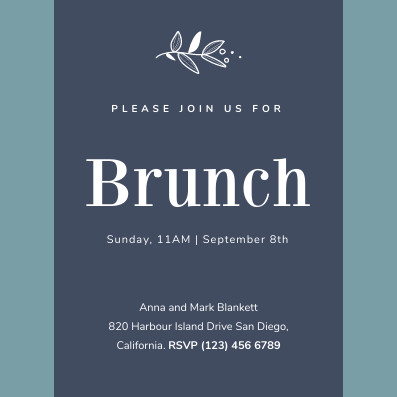 Olive Branch Brunch – Invitation Template 397x397 template