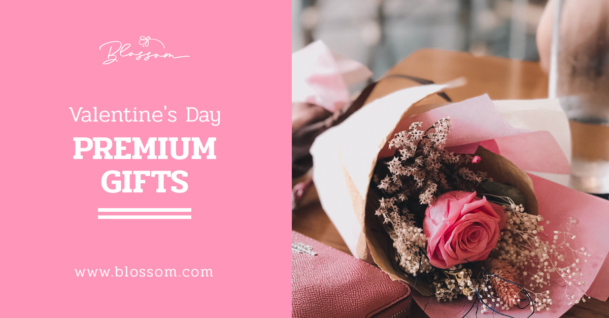 Valentine's Day Premium Pink Gifts Facebook Cover 820x360