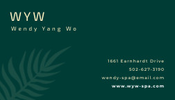 Wendy Tang We Spa Business – Card Template