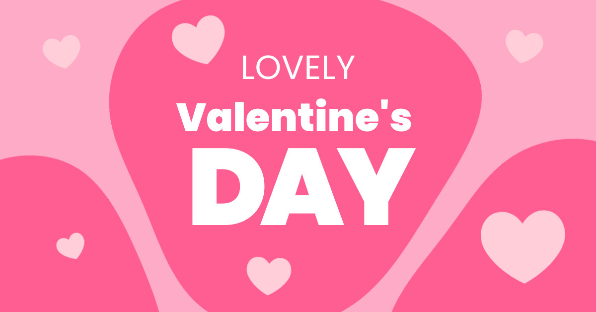 Lovely Valentine's Day Pink Bubble Facebook Cover 820x360