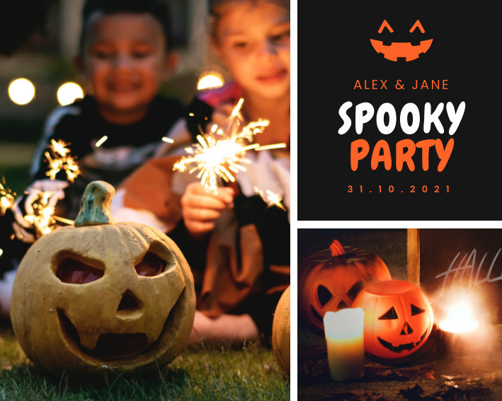 Alex Spooky Halloween Party Photo Collage 709x567 template