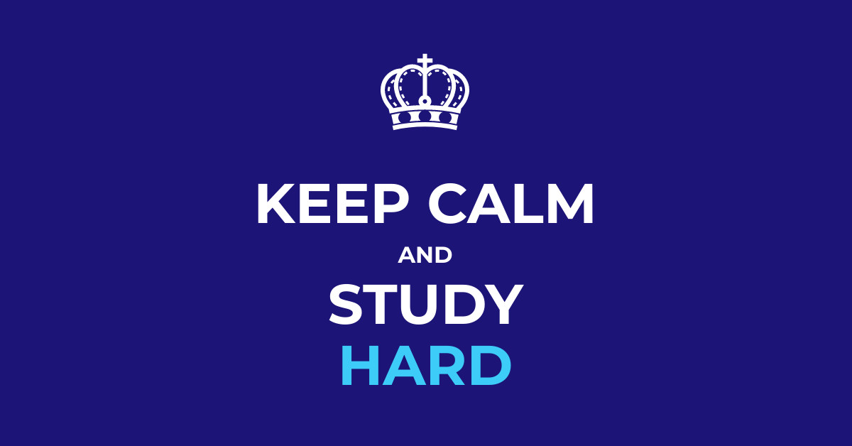Keep Calm and Study Hard Facebook Sponsored Message 1200x628