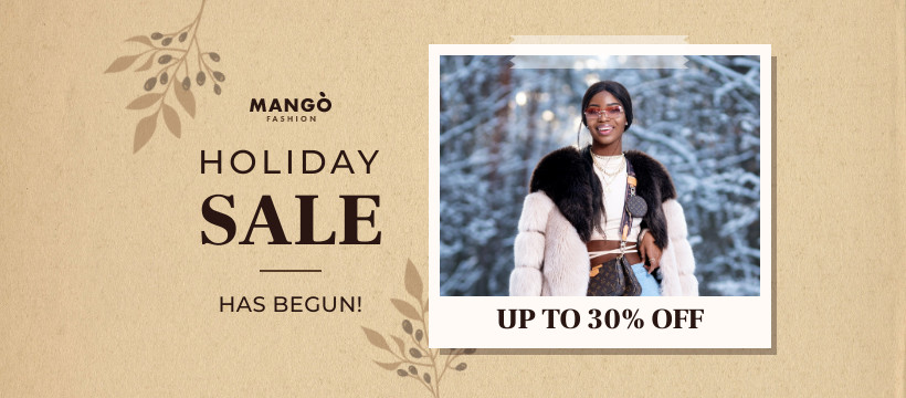 Holiday Fashion Sale Has Begun  Facebook Cover 820x360