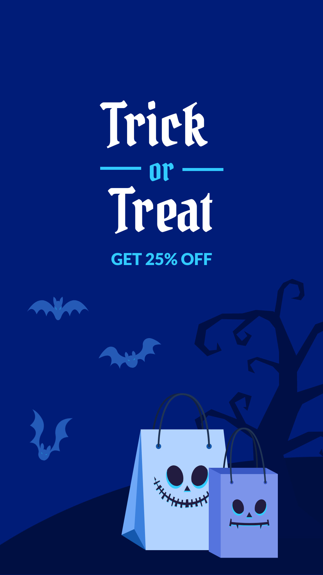 Trick or Treat Halloween Sale Inline Rectangle 300x250