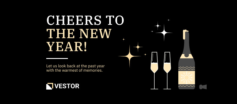 Cheers to the New Year BizChat Facebook Cover 820x360