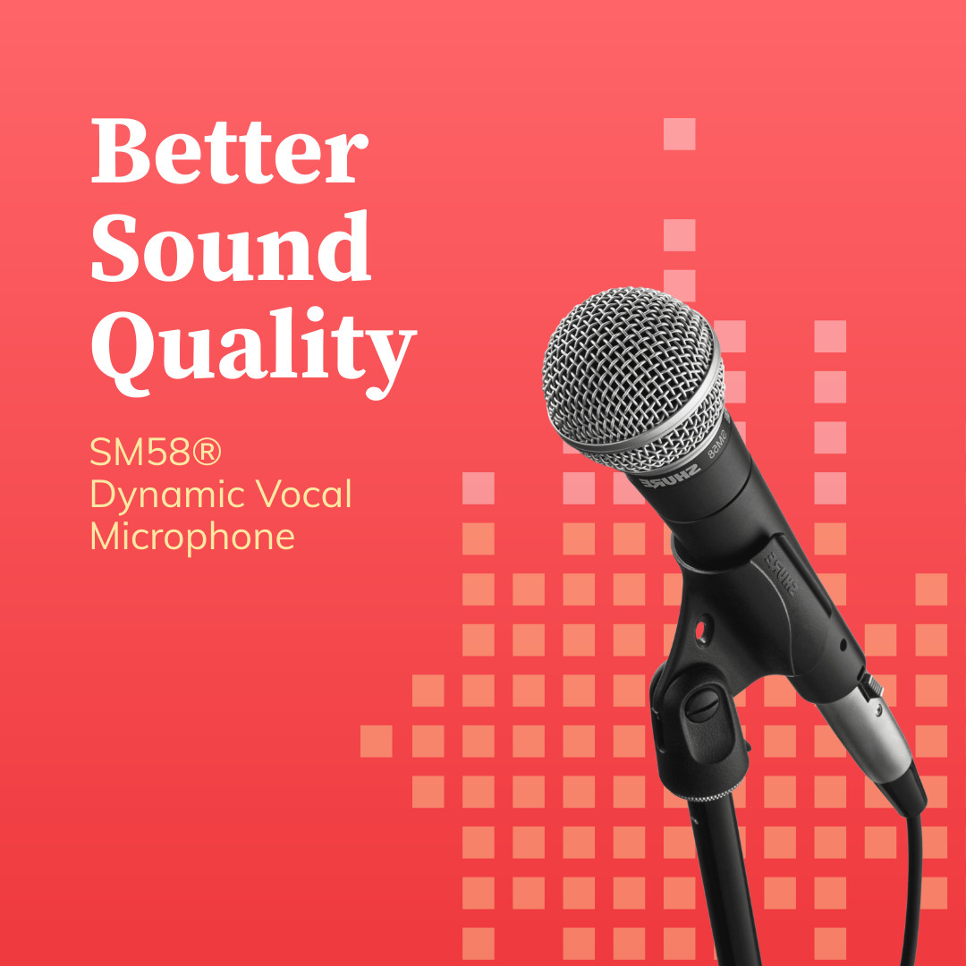 Better Sound Vocal Microphone 1080x1080 template