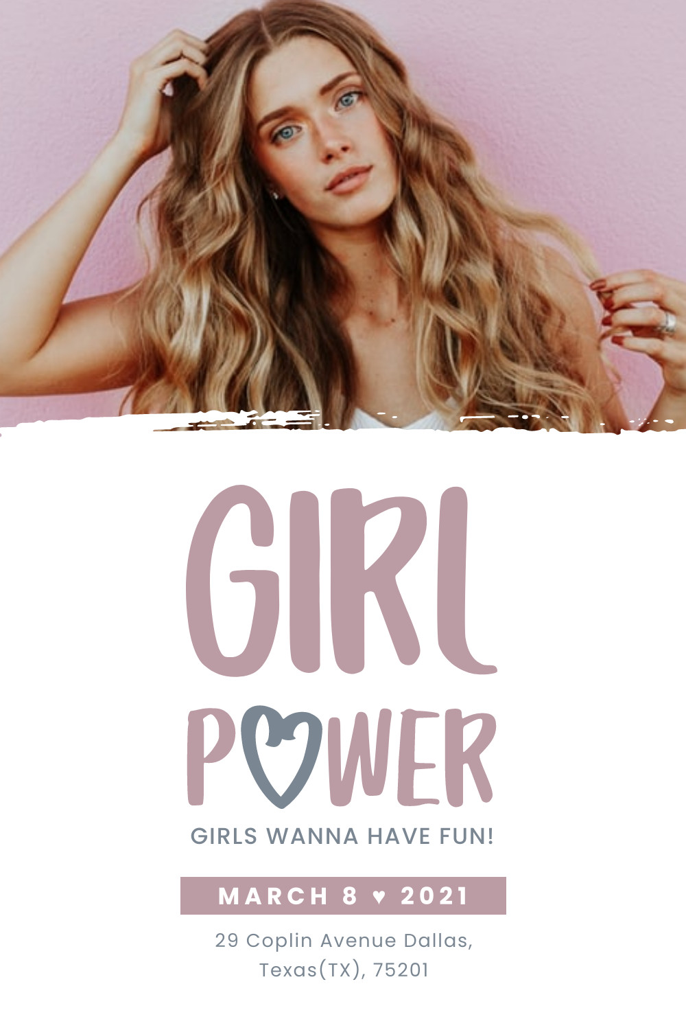 Girl Fun Power Women's Day Facebook Cover 820x360