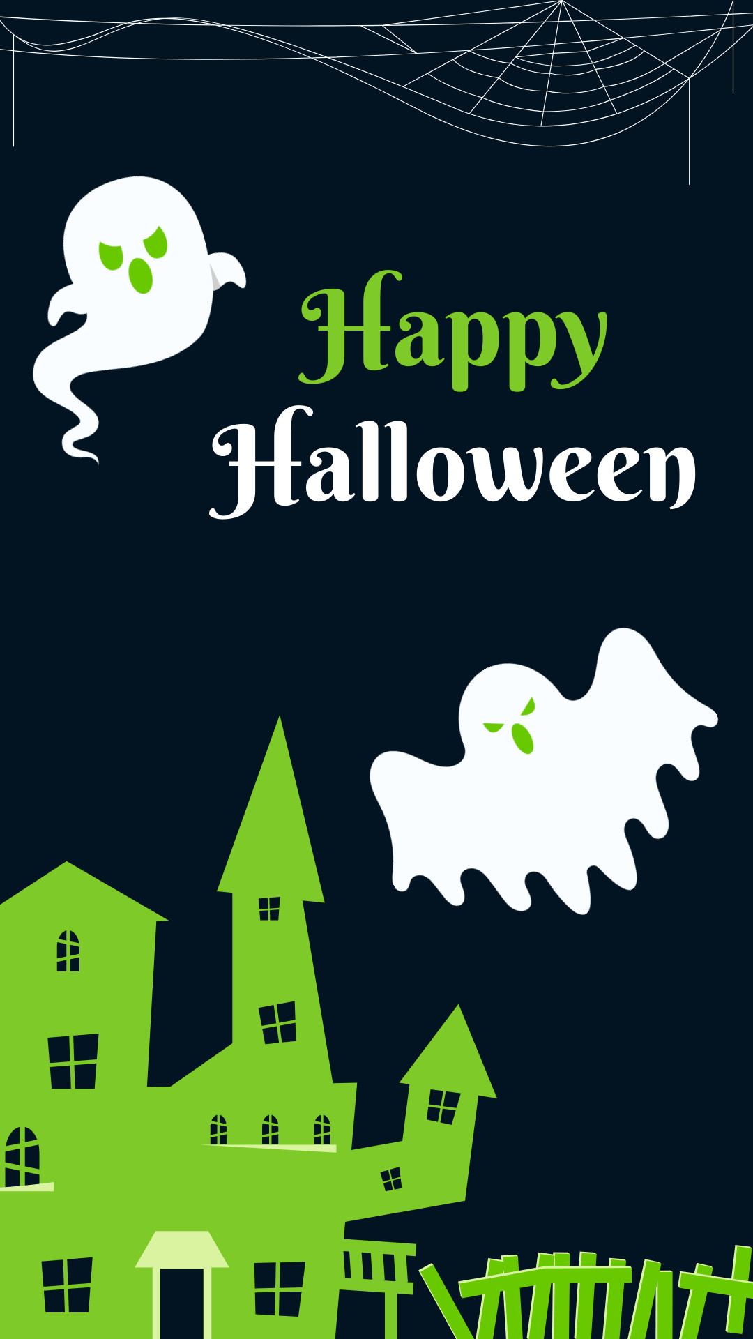 Happy Halloween with Ghosts Facebook Cover 820x360
