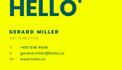 Hello Gerard Miller Business – Card Template 252x144 template preview