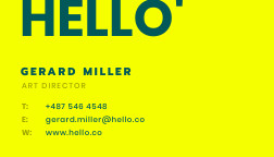 Hello Gerard Miller Business – Card Template 252x144