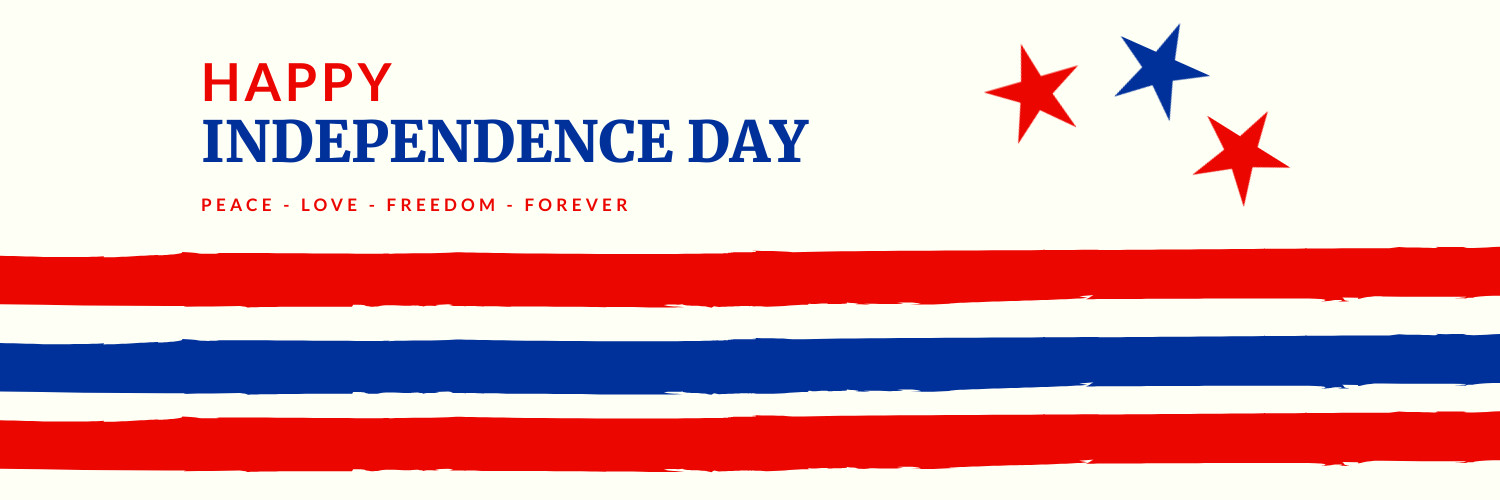 Peace Love and Freedom on Independence Day Facebook Cover 820x360