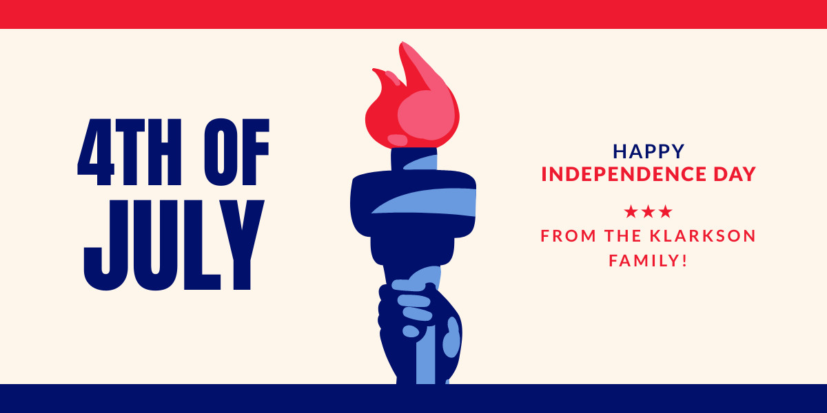 Happy Independence Day Liberty Illustration Facebook Cover 820x360