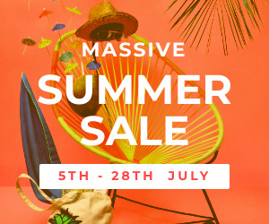 Massive Orange Summer Sale Inline Rectangle 300x250