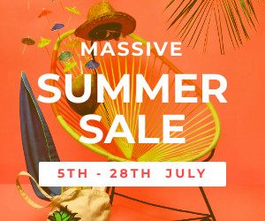 Massive Orange Summer Sale Ad Template - Creatopy