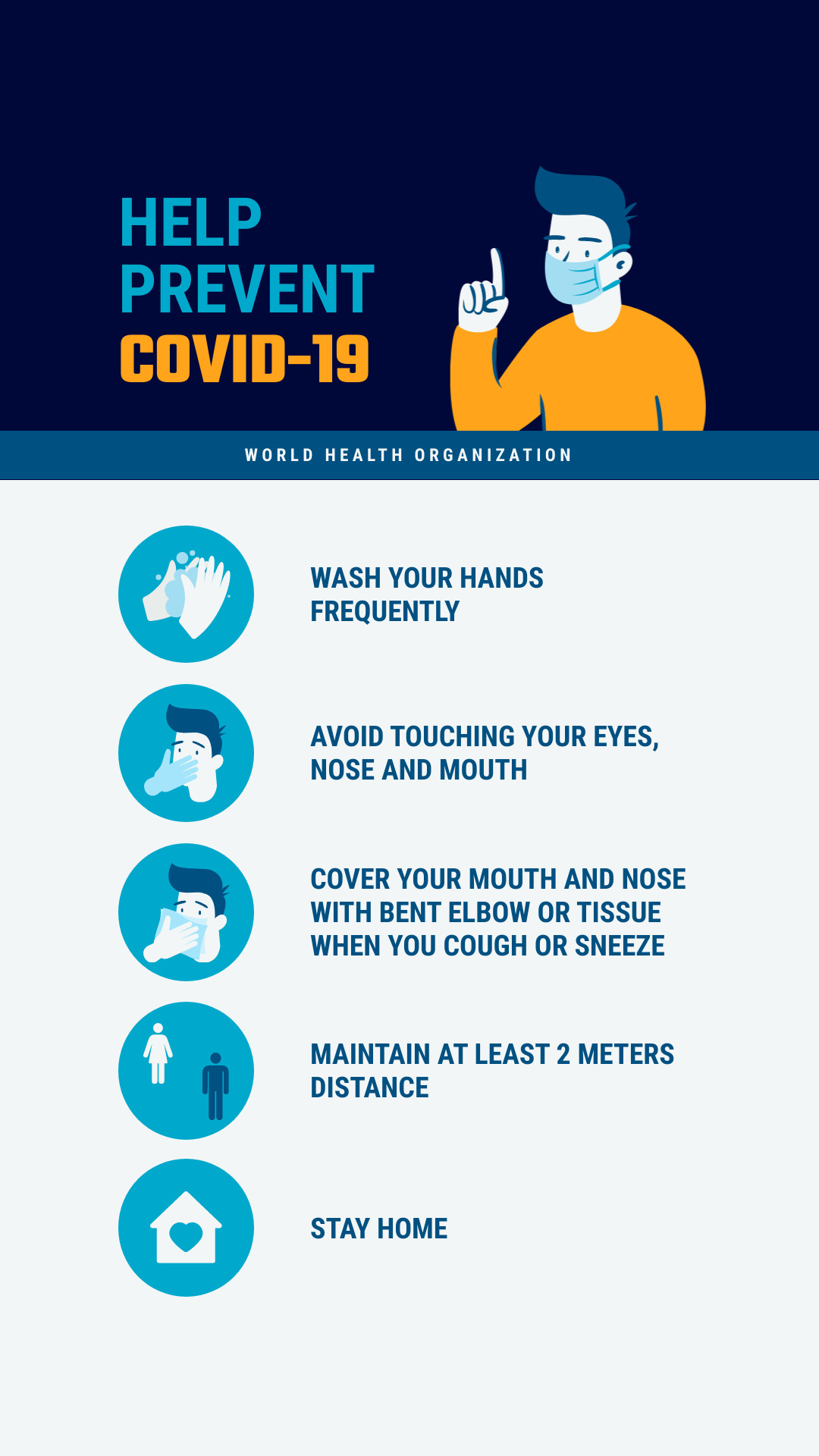 Help prevent COVID-19 WHO