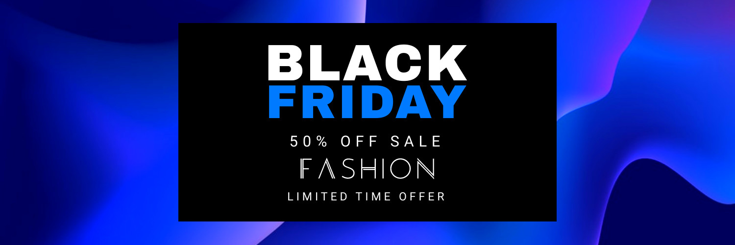 Black Friday 50 Blue Fashion Sale